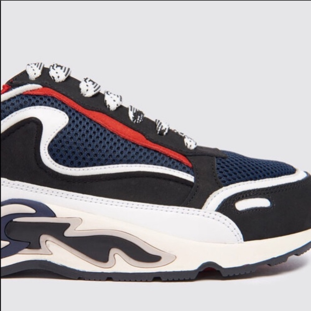 SANDRO FLAME SNEAKERS DARK NAVY SIZE EU 40/USA 9-9.5 NWT - Picture 2 of 16